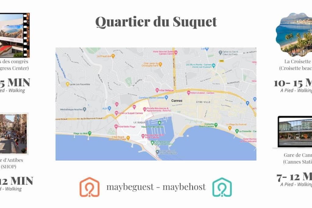 C048 Studio Spacieux Proche Plages Et Palais Cannes Ngoại thất bức ảnh